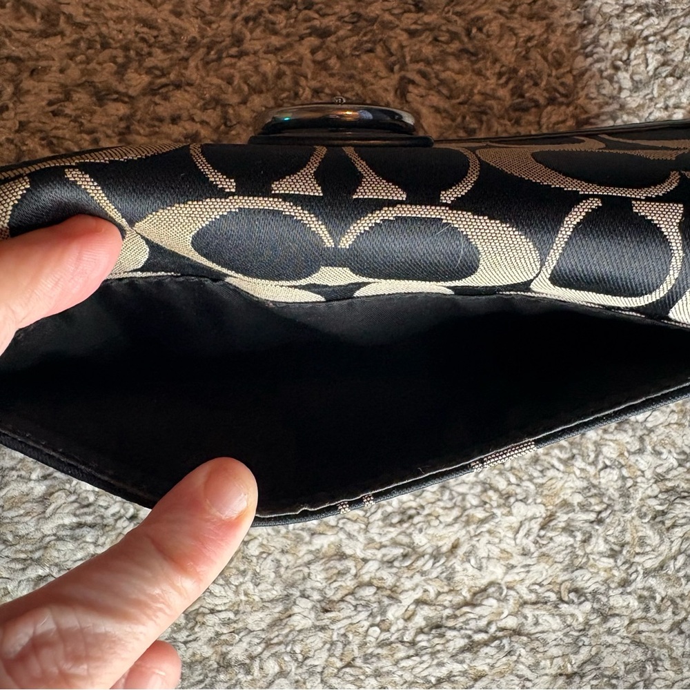 Coach signature wallet black and grey - Picture 7 of 8